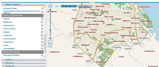 Mapa Interactivo de Buenos Aires para saber como llegar a cualquier punto de la ciudad