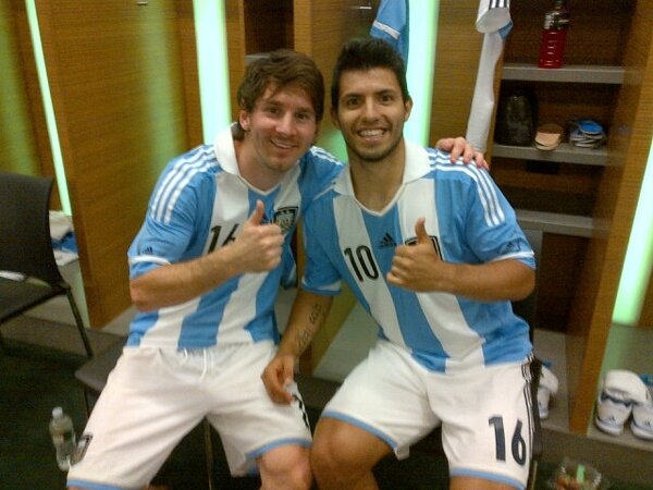 Messi y Aguero festejaron el gran triunfo