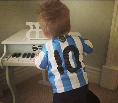 El hijo de Lu Lopilato alentó a la Selección Argentina [Foto]